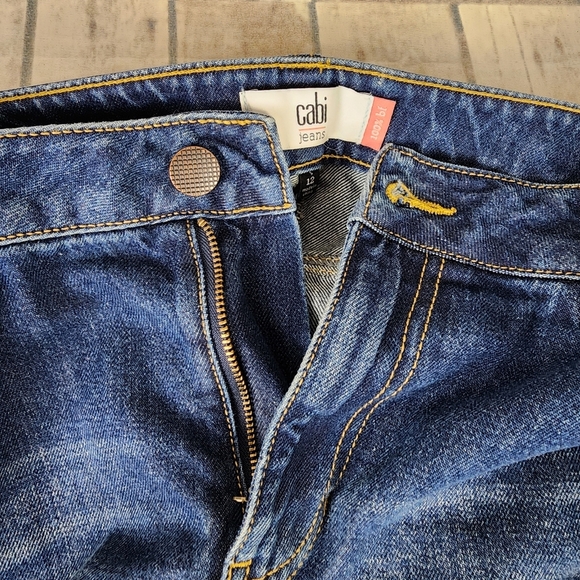 cAbi bf Boyfriend Jeans Ankle Distressed 100% Cotton High Waist Size 12 - Picture 6 of 16